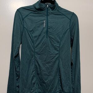 Reebok Women's Dark Teal Long Sleeve Half-Zip Pullover